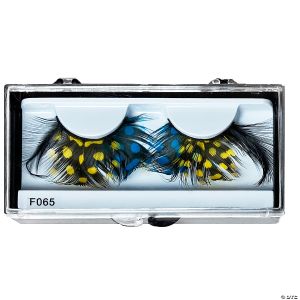 Morris Eyelashes Feather Yellow Blue
