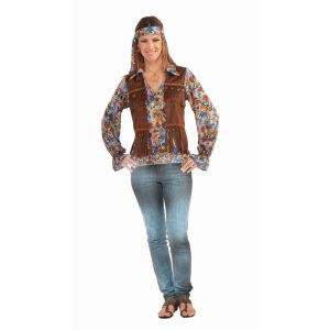 Forum Novelties Womens Generation Hippie Groovy Costume Set Multi One Size