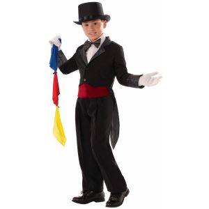 Forum Novelties Kids Child Magician Tailcoat Costume Black Medium