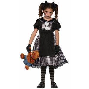 Forum Novelties Kids Dark Rag Doll Costume Black Large