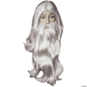 Morris Father Time Wig And Beard Set