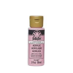Plaid Folkart Acrylic Paint In Assorted Colors 2 Oz Bright Baby Pink