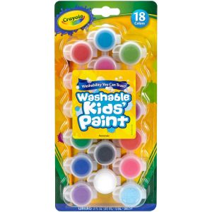 Crayola Washable Kid s Paint Pots Assorted Classic and Bold 1 Pack of 3 Piece