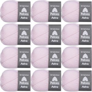 Spinrite Patons Astra Yarn Solids Baby Pink 1 Pack of 12 Skein