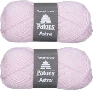 Spinrite Patons Astra Yarn Solids Baby Pink 1 Pack of 2 Skein