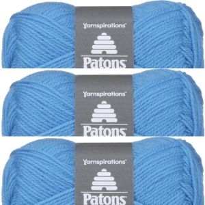 Spinrite Patons Astra Yarn Solids Medium Blue 1 Pack of 3 Skein
