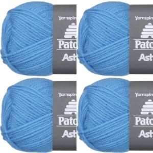 Spinrite Patons Astra Yarn Solids Medium Blue 1 Pack of 4 Skein