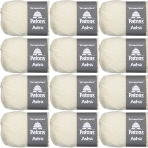 Spinrite Patons Astra Yarn Solids Aran 1 Pack of 12 Skein