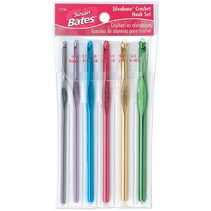 Spinrite Susan Bates Silvalume Aluminum Crochet Hook Set