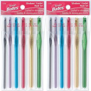 Spinrite Silvalume Aluminum Crochet Hook Set F5 To K10.5 1 Pack of 2 Piece
