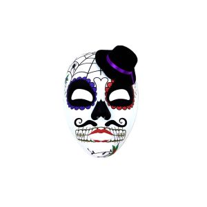 Day of the Dead Full Mask Top Hat