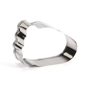 Metal Baby Foot Cookie Cutter Silver