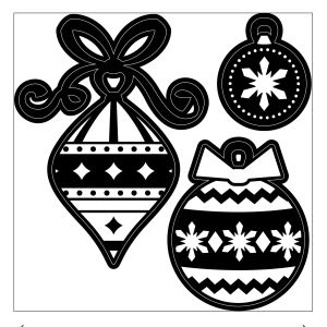 Christmas Craft Dies Stylized Ornaments