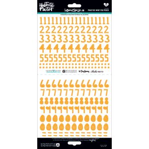 Illustrated Faith Cardstock Stickers Numbers Homespun Practice What You Peach