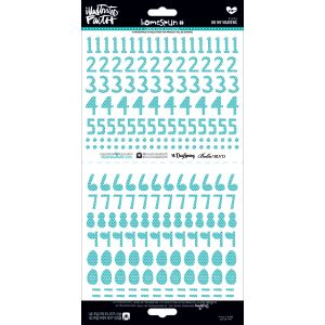 Illustrated Faith Basics Stickers 6 X 12 Homespun Oh My Heavens Numbers Blue