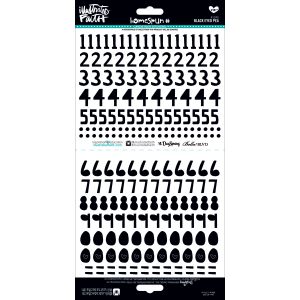 Illustrated Faith Cardstock Stickers Numbers Homespun Black Eyed Pea