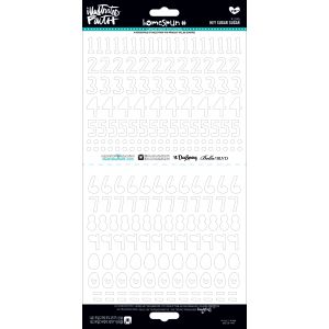 Illustrated Faith Cardstock Stickers 6 X 12 Homespun Hey Sugar Numbers White