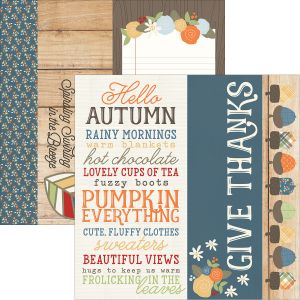 Hello Fall Paper 12X12 Elements