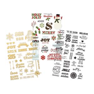 7333 Classic Christmas Clear Stickers