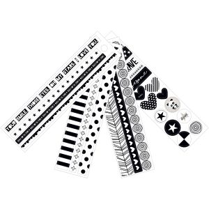 Oh My Stars Collection Washi Stickers Black and White