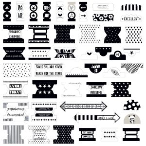 Oh My Stars Collection Tabbies Black and White