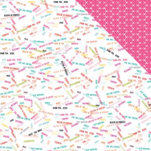 Illustrated Faith Bright and Brave Collection 12 X 12 Double Sided Paper Thank you Jesus