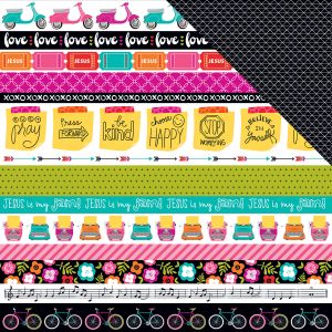 Illustrated Faith Bright and Brave Collection 12 X 12 Double Sided Paper Borders