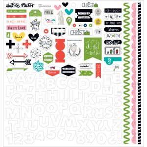Illustrated Faith Christmas Collection 12 X 12 Cardstock Stickers Fundamentals