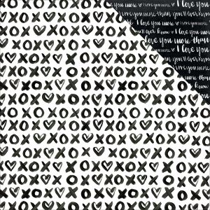 Illustrated Faith You are Loved Collection 12 X 12 Double Sided Paper Hearts and Kisses