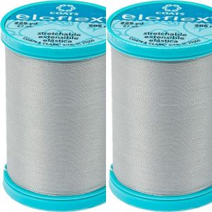 Spinrite Coats Eloflex Stretch Thread 225yd Nugrey 1 Pack of 2 Piece