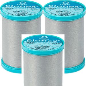 Spinrite Coats Eloflex Stretch Thread 225yd Nugrey 1 Pack of 3 Piece