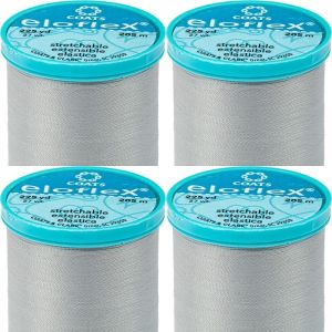 Spinrite Coats Eloflex Stretch Thread 225yd Nugrey 1 Pack of 4 Piece