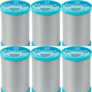 Spinrite Coats Eloflex Stretch Thread 225yd Nugrey 1 Pack of 6 Piece