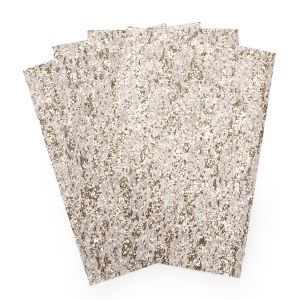 Silver Glittered Lace Overlay Decoration 4 Pack