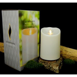 Flameless Outdoor Pillar Candle Unscented Ivory 5 In