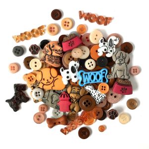 Buttons Galore Value Pack of Buttons for Crafts and Sewing Dogs 50 Buttons