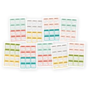 Posh Collection Cardstock Stickers Mini Monthly Calendar 2016-2017