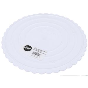 Wilton White Scalloped Edge Separator Plate, 10-Inch