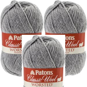 Spinrite Patons Classic Wool Yarn Grey Mix 1 Pack of 3 Skein