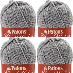 Spinrite Patons Classic Wool Yarn Grey Mix 1 Pack of 4 Skein