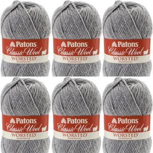 Spinrite Patons Classic Wool Yarn Grey Mix 1 Pack of 6 Skein