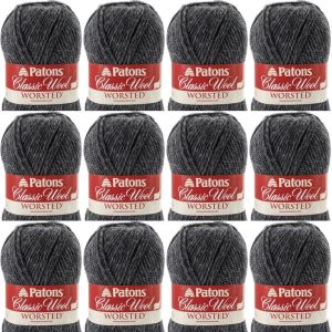 Spinrite Patons Classic Wool Yarn Dark Grey Mix 1 Pack of 12 Skein