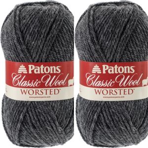 Spinrite Patons Classic Wool Yarn Dark Grey Mix 1 Pack of 2 Skein