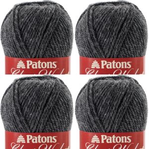 Spinrite Patons Classic Wool Yarn Dark Grey Mix 1 Pack of 4 Skein