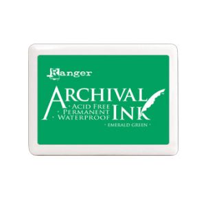 Ranger Archival Ink Jumbo Ink Pad 3 Emerald Green 1 Pack of 3 Piece