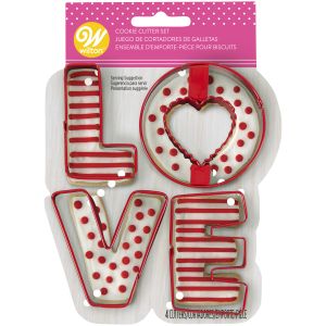 Wilton Metal Cookie Cutter Set 4 Per Pkg - Love