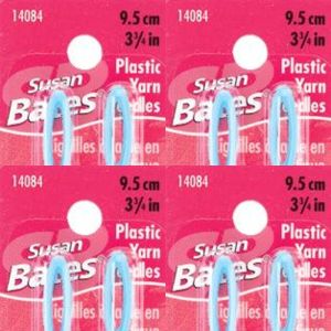 Spinrite Susan Bates Plastic Yarn Needles 3.75 inch 1 Pack of 4 Skein