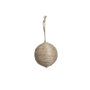 Vintage Jute String Ball Ornament 3.25 Inches
