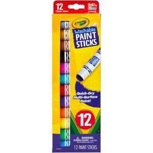 Crayola Washable Paint Sticks Classic Colors 1 Pack of 2 Piece