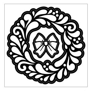 Christmas Craft Dies Stylized Wreath And Bow